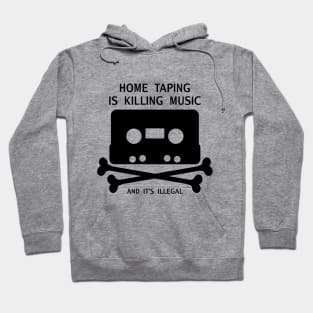 HOME TAPING IS KILLING MUSIC vintage print Hoodie